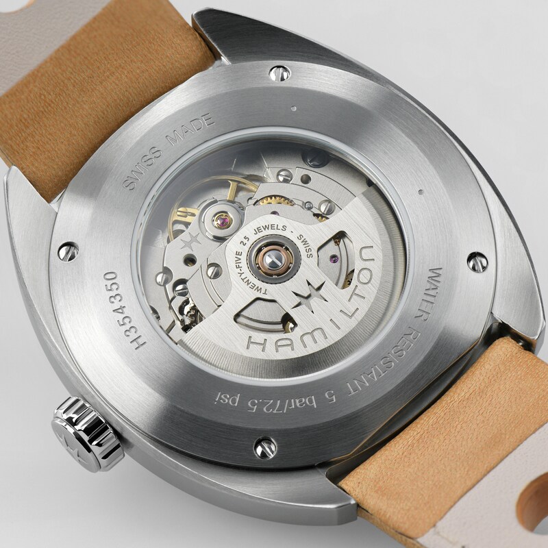 Main Image 5 of Hamilton American Classic Men's Beige Leather Strap Watch