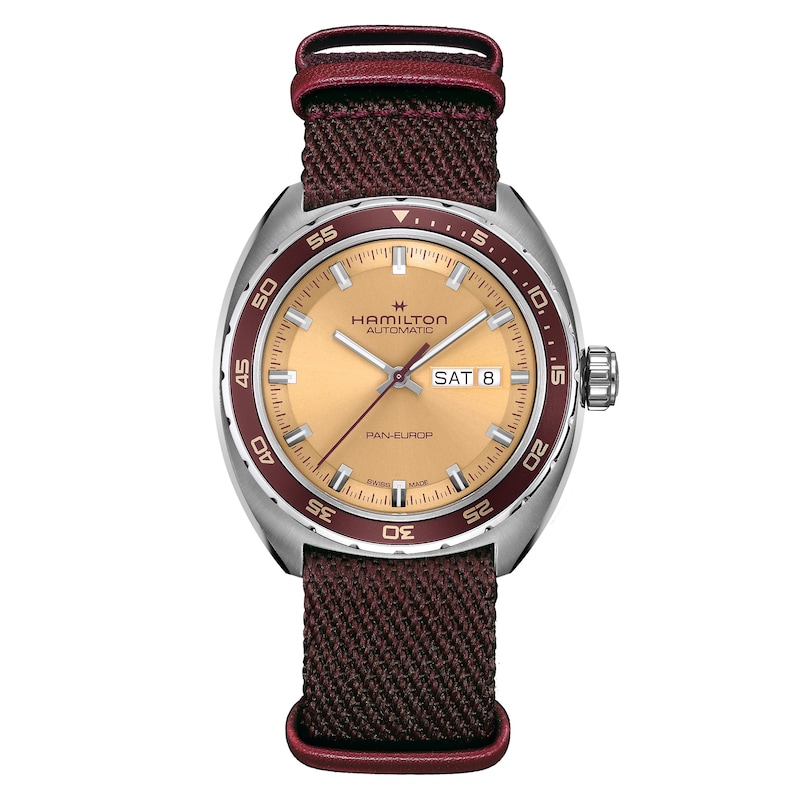 Main Image 6 of Hamilton American Classic Men's Beige Leather Strap Watch