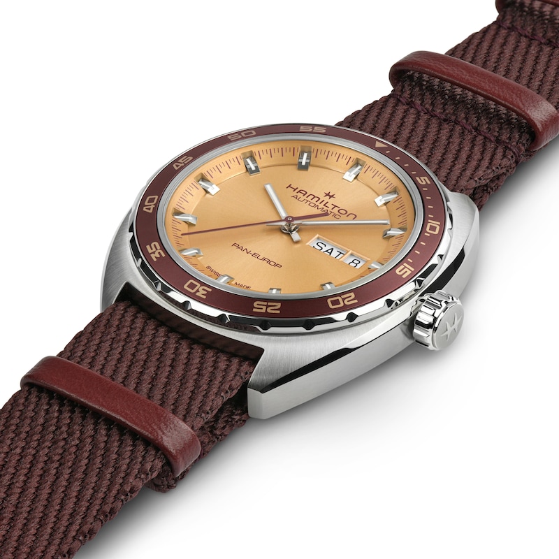 Main Image 8 of Hamilton American Classic Men's Beige Leather Strap Watch