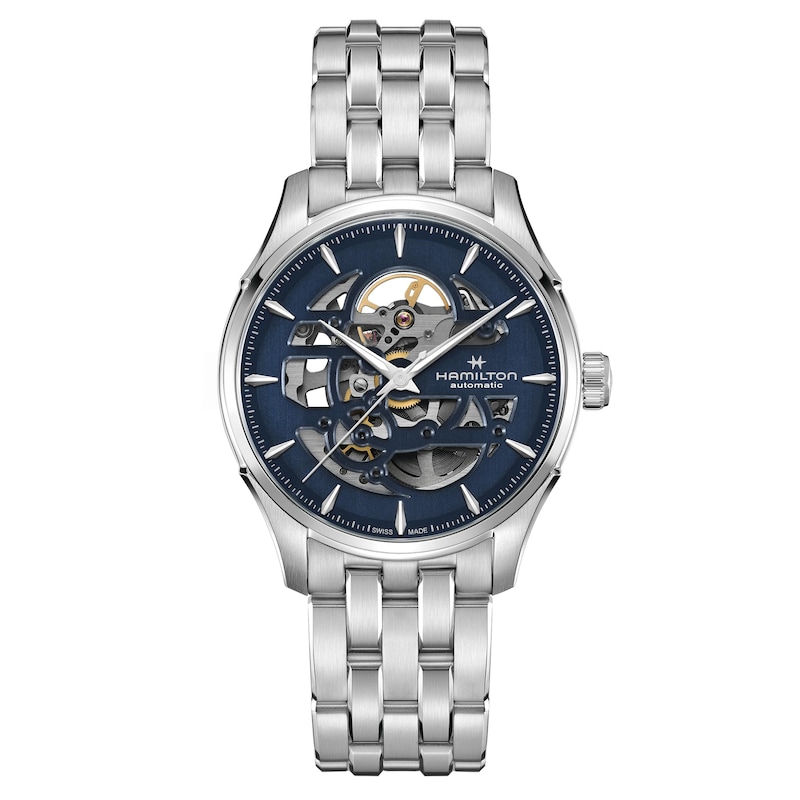 Main Image 1 of Hamilton Jazzmaster Skeleton Men's Blue Dial Stainless Steel Bracelet Watch