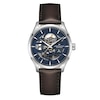 Thumbnail Image 1 of Hamilton Jazzmaster Skeleton Men's Blue Dial Brown Leather Strap Watch