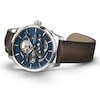 Thumbnail Image 3 of Hamilton Jazzmaster Skeleton Men's Blue Dial Brown Leather Strap Watch