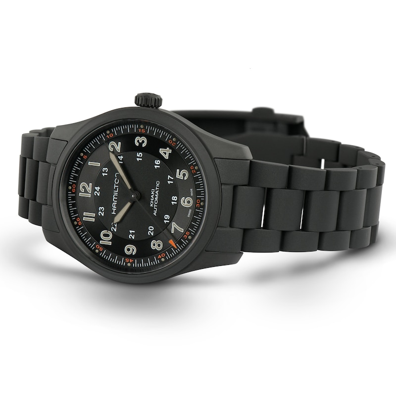 Main Image 4 of Hamilton Khaki Field Expedition Men's Black Titanium Bracelet Watch