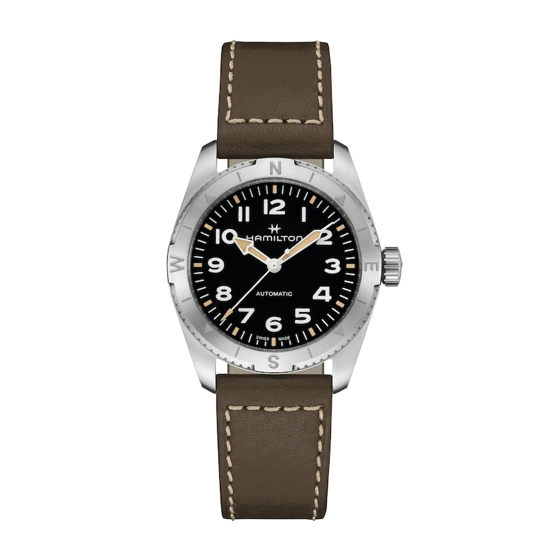 Main Image 1 of Hamilton Khaki Field Expedition Men's Green Leather Strap Watch