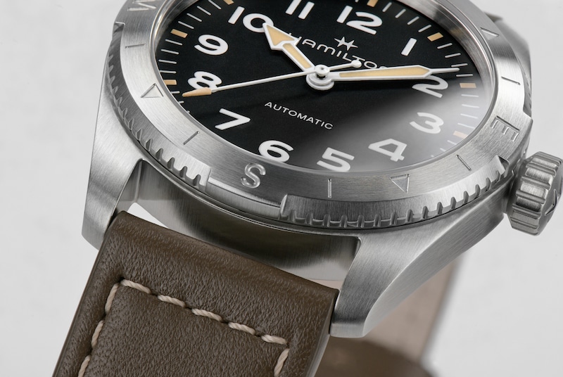 Main Image 3 of Hamilton Khaki Field Expedition Men's Green Leather Strap Watch