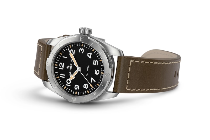 Hamilton Khaki Field Expedition Men's Green Leather Strap Watch