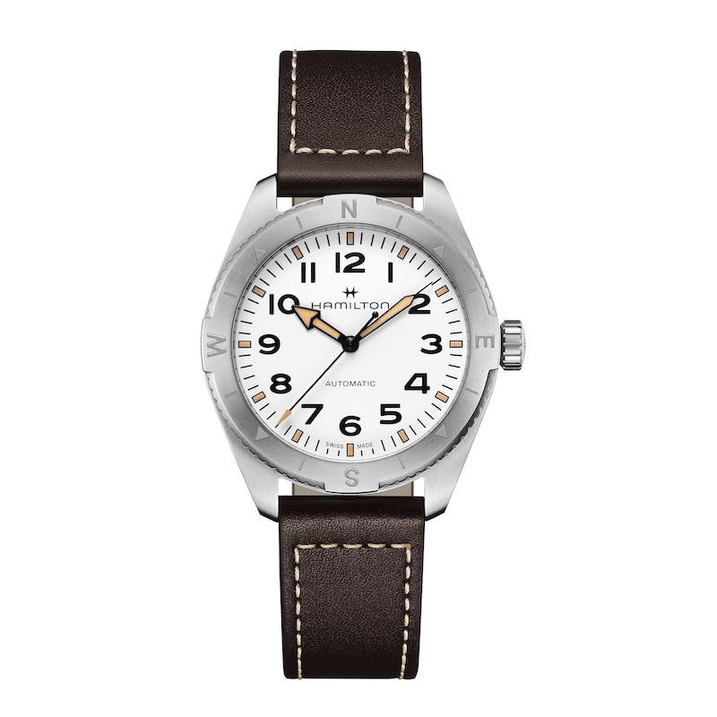 Hamilton Khaki Field Expedition Men's Brown Leather Strap Watch