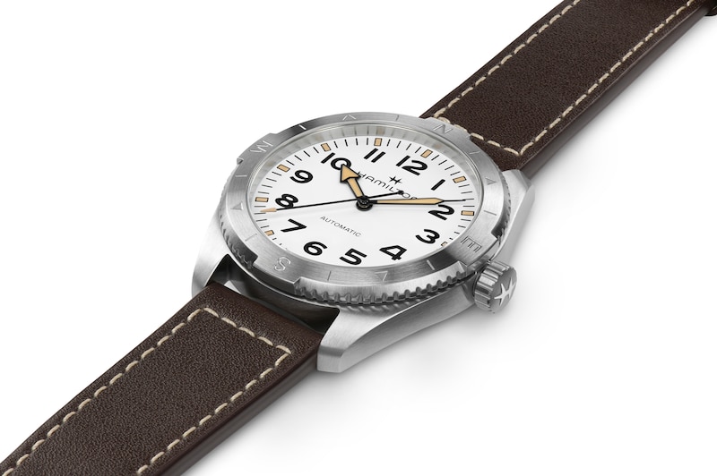 Hamilton Khaki Field Expedition Men's Brown Leather Strap Watch