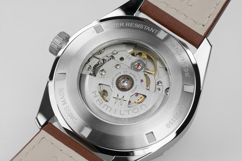 Main Image 4 of Hamilton Khaki Field Expedition Men's Blue Dial Brown Leather Strap Watch