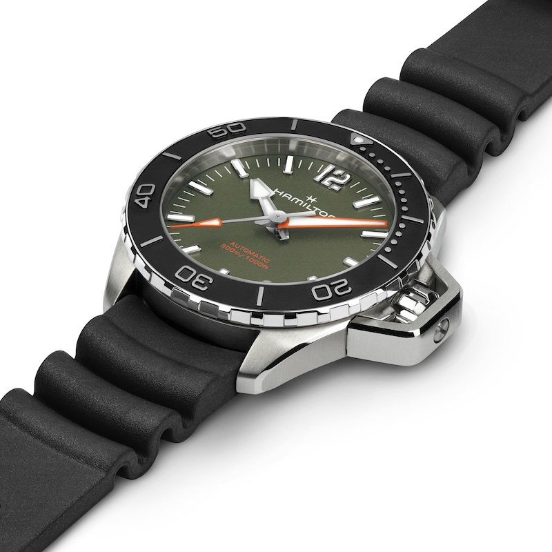 Main Image 4 of Hamilton Khaki Navy Men's Black Rubber Strap Watch