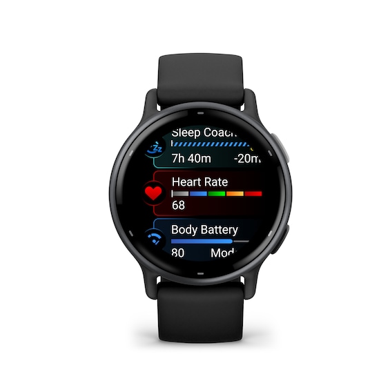 Garmin Vivoactive 5 Black And Slate Silicone Strap Smartwatc