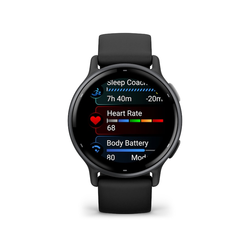 Main Image 1 of Garmin Vivoactive 5 Black And Slate Silicone Strap Smartwatch