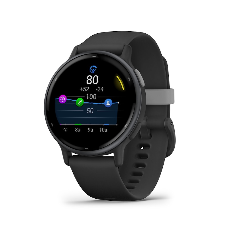 Main Image 8 of Garmin Vivoactive 5 Black And Slate Silicone Strap Smartwatch