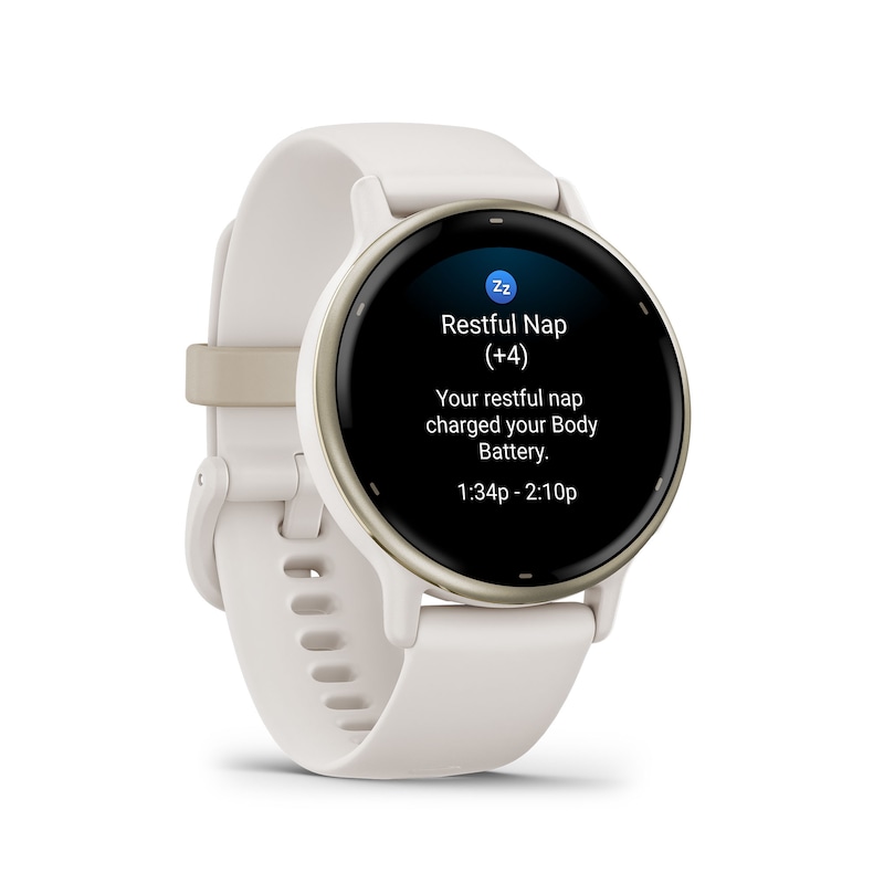 Main Image 6 of Garmin Vivoactive 5 Ivory And Cream Silicone Strap Smartwatch