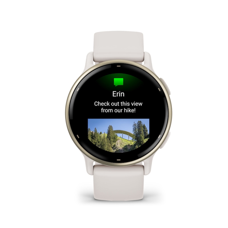 Main Image 7 of Garmin Vivoactive 5 Ivory And Cream Silicone Strap Smartwatch