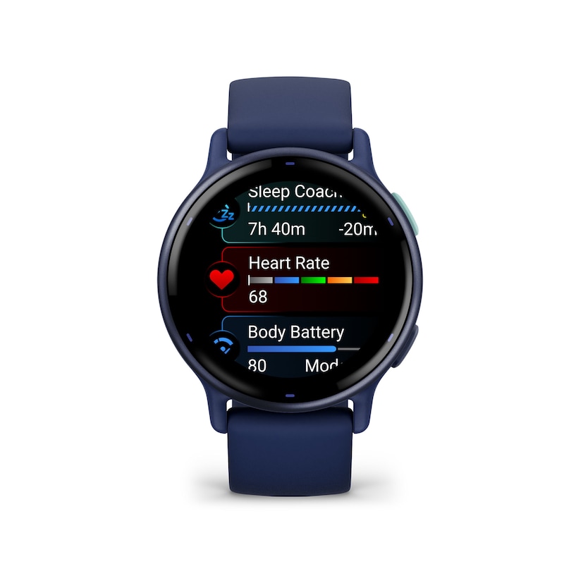 Main Image 1 of Garmin vívoactive® 5 Metallic Navy with Navy Silicone Strap Smartwatch