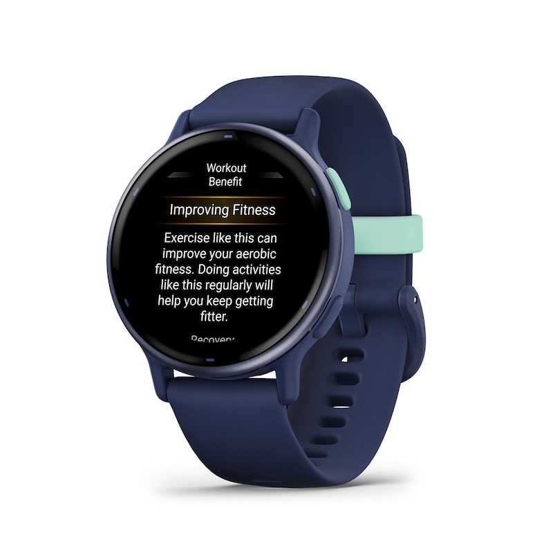 Main Image 3 of Garmin vívoactive® 5 Metallic Navy with Navy Silicone Strap Smartwatch