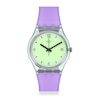 Thumbnail Image 0 of Swatch Mystic Sunrise Ladies' Green Dial Purple Biosourced Strap Watch
