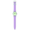 Thumbnail Image 1 of Swatch Mystic Sunrise Ladies' Green Dial Purple Biosourced Strap Watch