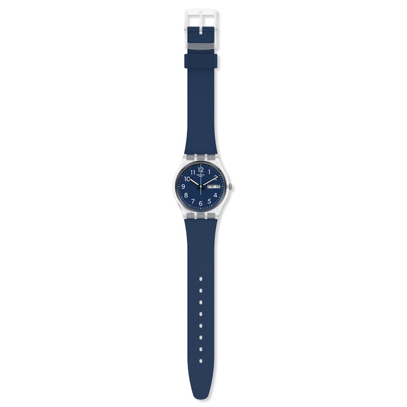 Swatch Rinse Repeat Navy Blue Dial Blue Biosourced Strap Watch