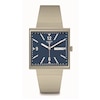 Thumbnail Image 0 of Swatch What If…Gray? Blue Square Dial Black Biosourced Beige Strap Watch