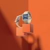 Thumbnail Image 1 of Swatch What If…Gray? Blue Square Dial Black Biosourced Beige Strap Watch