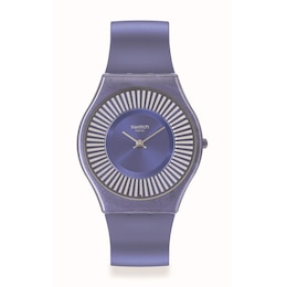 Swatch Metro Deco Blue Dial Blue Silicone Strap Watch