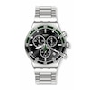 Thumbnail Image 1 of Swatch Dark Green Men's Irony Black Dial Stainless Steel Bracelet Watch
