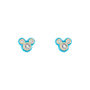 Thumbnail Image 0 of Disney 100 18ct Yellow Gold Plated CZ & Blue Enamel Studs Minnie Mouse Stud Earrings
