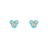 Thumbnail Image 1 of Disney 100 18ct Yellow Gold Plated CZ & Blue Enamel Studs Minnie Mouse Stud Earrings