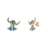 Thumbnail Image 1 of Disney 100 18ct Yellow Gold Plated Crystal Stitch Stud Earrings