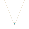 Thumbnail Image 1 of Disney 100 Sterling Silver & 18ct Yellow Gold Crystal Minnie Mouse Pendant Necklace