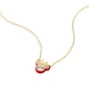Thumbnail Image 1 of Disney 100 Sterling Silver & 18ct Gold Plated CZ & Pink Enamel Minnie Mouse Pendant Necklace