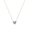 Thumbnail Image 1 of Disney 100 18ct Yellow Gold Plated CZ & Blue Enamel Studs Minnie Mouse Pendant Necklace