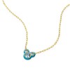 Thumbnail Image 2 of Disney 100 18ct Yellow Gold Plated CZ & Blue Enamel Studs Minnie Mouse Pendant Necklace
