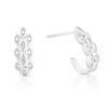 Thumbnail Image 1 of Sterling Silver Vintage Diamond Hoop Earrings