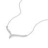 Thumbnail Image 2 of Sterling Silver V-Shape Diamond Necklace