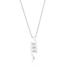 Thumbnail Image 1 of Sterling Silver Fancy Three Stone Diamond Pendant Necklace