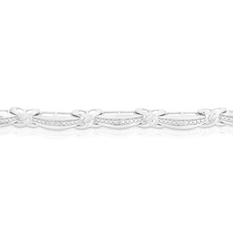 Main Image 2 of Sterling Silver Kiss Diamond Bolo Bracelet