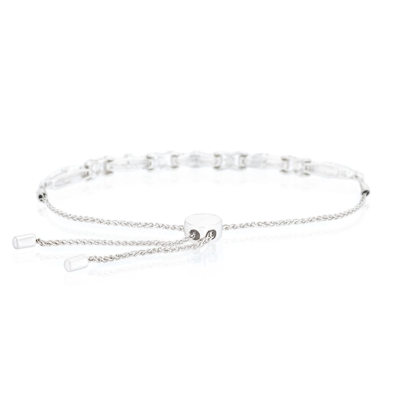Main Image 3 of Sterling Silver Kiss Diamond Bolo Bracelet