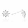 Thumbnail Image 1 of Sterling Silver Star Diamond Stud Earrings