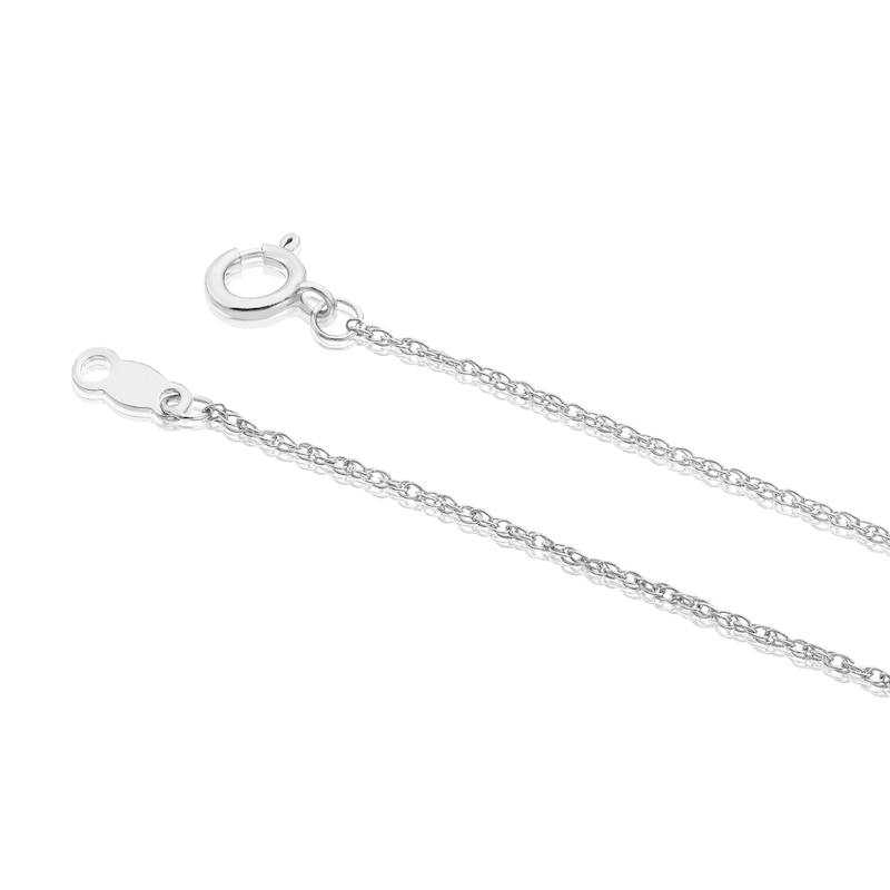 Main Image 3 of Sterling Silver Interlocking Diamond Pendant Necklace