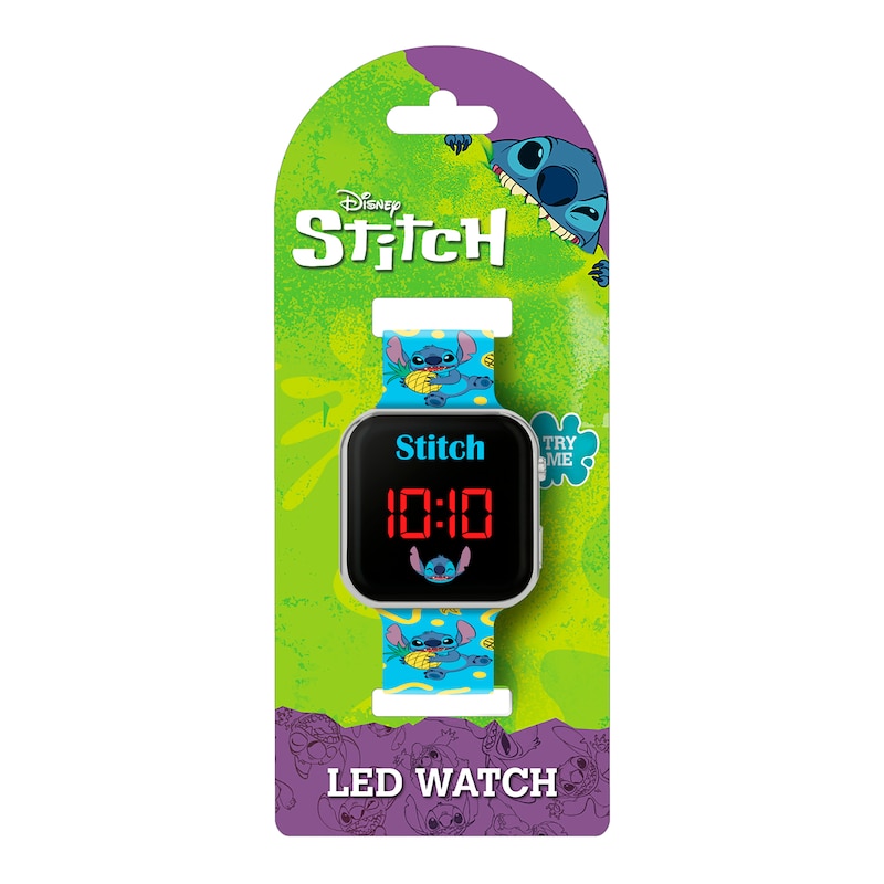 Disney Lilo and Stitch Children's Character Print Strap LED Smart Watch