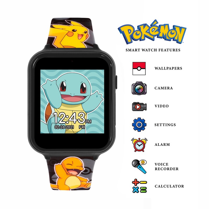 Pokémon Children's Printed Strap Interactive Smart Watch