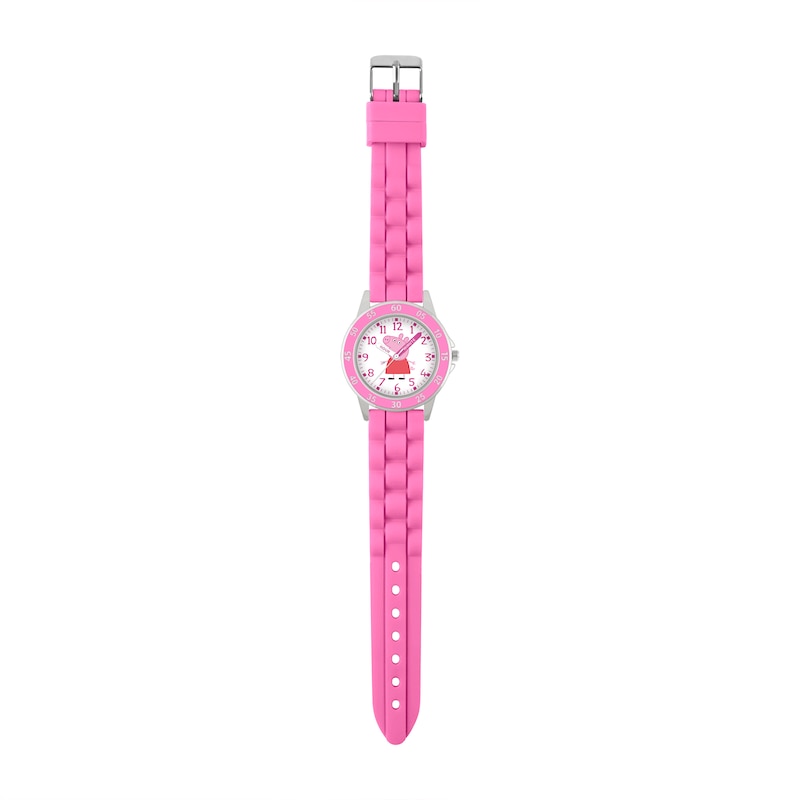 Hasbro Peppa Pig Children's Pink Printed Time Teacher Strap Watch