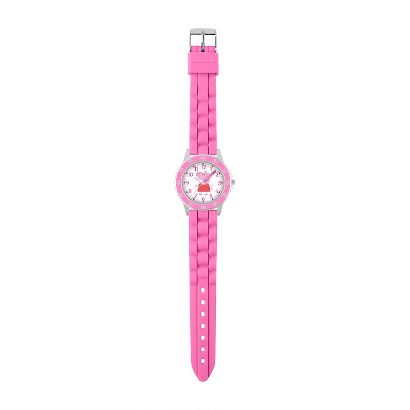 Main Image 2 of Hasbro Peppa Pig Children's Pink Printed Time Teacher Strap Watch