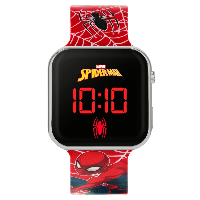 Main Image 1 of Disney Marvel Spiderman Children's Red Strap LED Digital Smart Watch