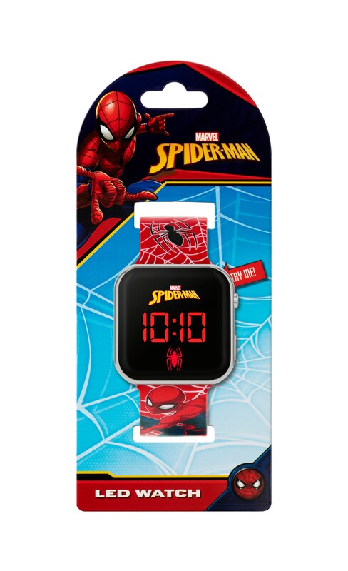 Main Image 3 of Disney Marvel Spiderman Children's Red Strap LED Digital Smart Watch