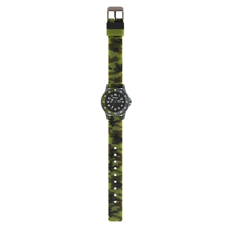Tikkers Children's Camo Silicone Time Teacher Strap Watch