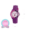 Thumbnail Image 3 of Tikkers Children's Purple Silicone Strap Butterfly Time Teacher Watch